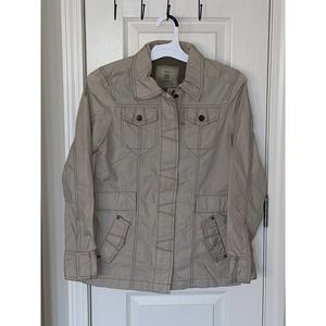 Women’s Royal Robbins Jacket Size XS Safari Khaki Full Zip W/snaps w/5 Pockets
